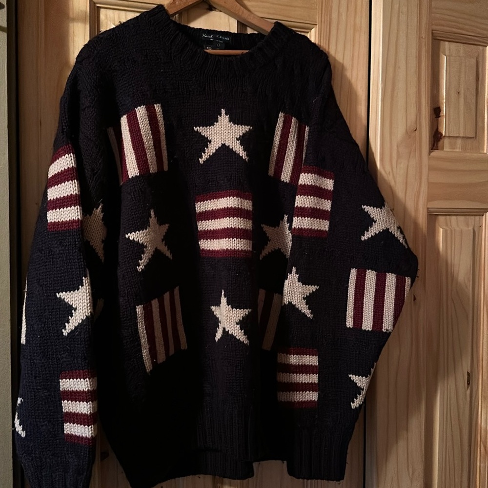 Gant Navy and White Star Pattern Sweater
